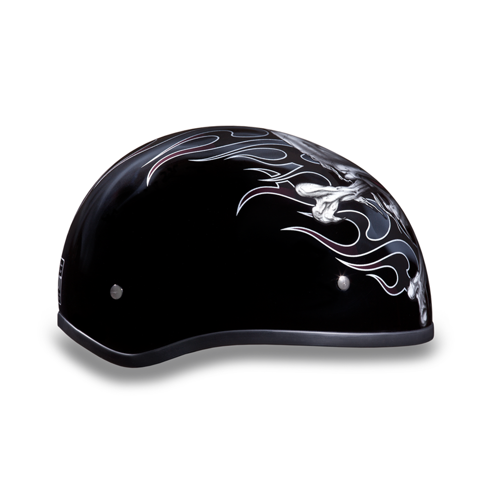 D.O.T. Daytona Half Helmet - Unisex - Crossbones - D6-CB