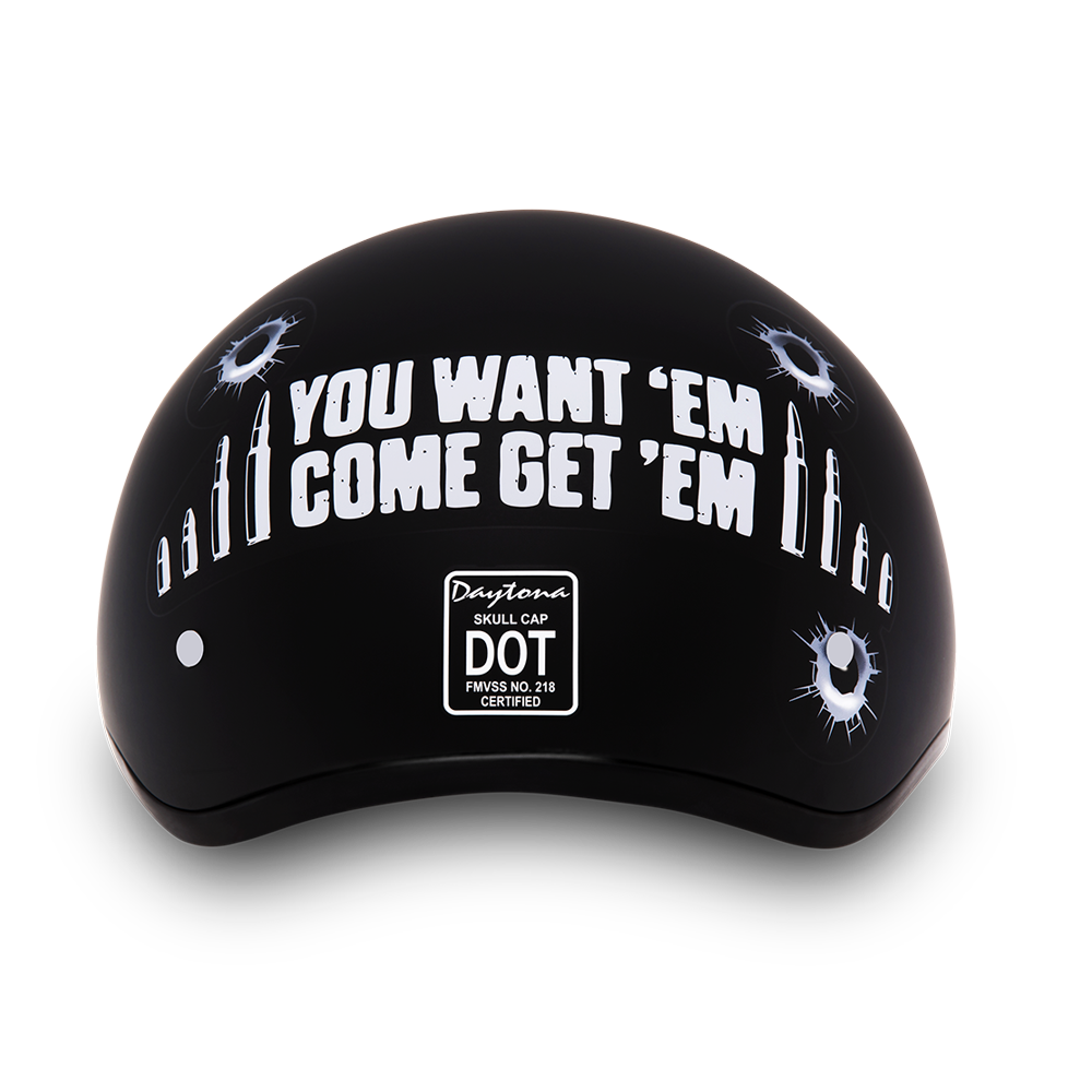 D.O.T. Daytona Half Helmet - Unisex - Come Get 'Em - D6-CG