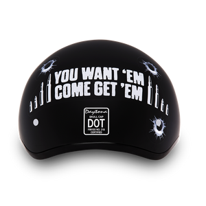 D.O.T. Daytona Half Helmet - Unisex - Come Get 'Em - D6-CG