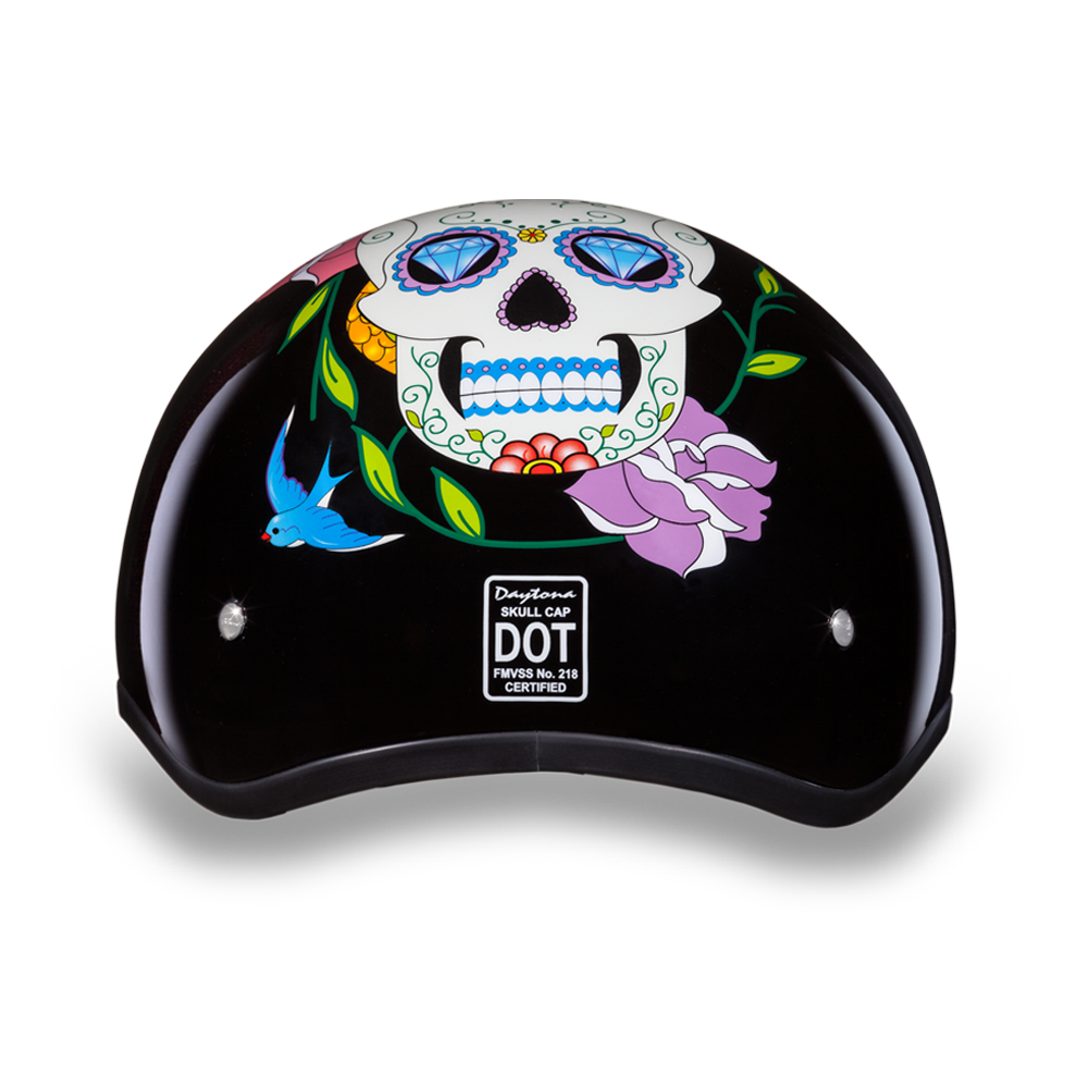 D.O.T. Daytona Half Helmet - Women's - Diamond Skull - D6-DS
