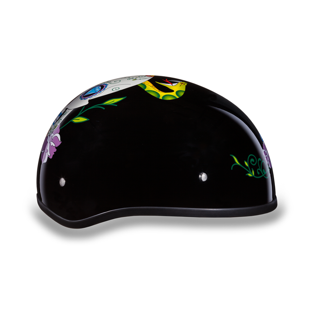 D.O.T. Daytona Half Helmet - Women's - Diamond Skull - D6-DS