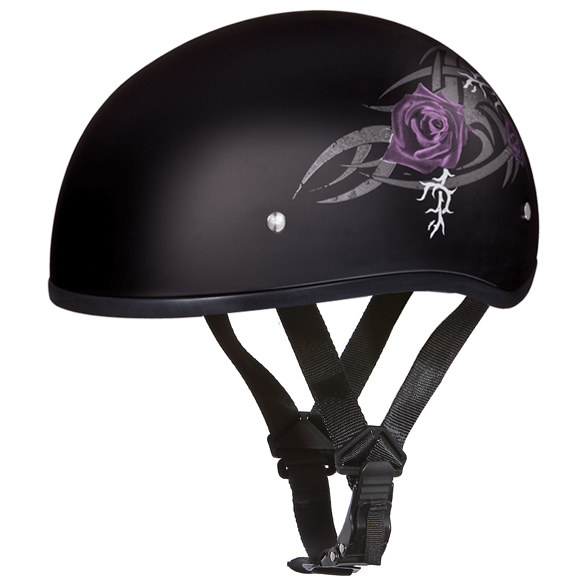 D.O.T. Daytona Half Helmet - Women's - Purple Rose - D6-PR