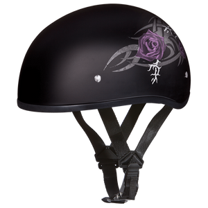 D.O.T. Daytona Half Helmet - Women's - Purple Rose - D6-PR