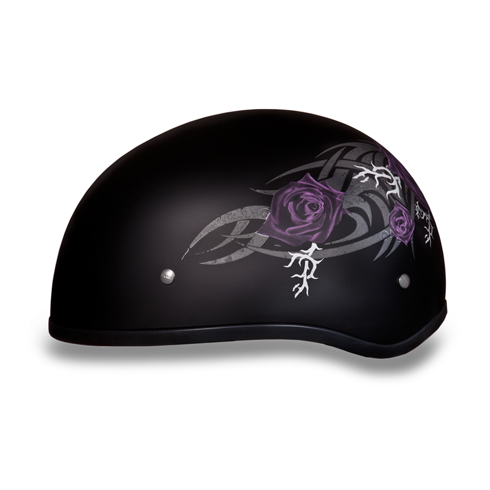 D.O.T. Daytona Half Helmet - Women's - Purple Rose - D6-PR