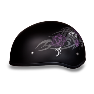 D.O.T. Daytona Half Helmet - Women's - Purple Rose - D6-PR