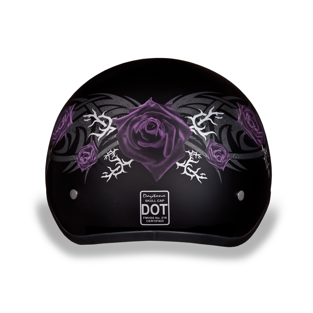 D.O.T. Daytona Half Helmet - Women's - Purple Rose - D6-PR