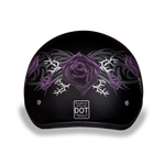 D.O.T. Daytona Half Helmet - Women's - Purple Rose - D6-PR