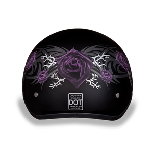 D.O.T. Daytona Half Helmet - Women's - Purple Rose - D6-PR