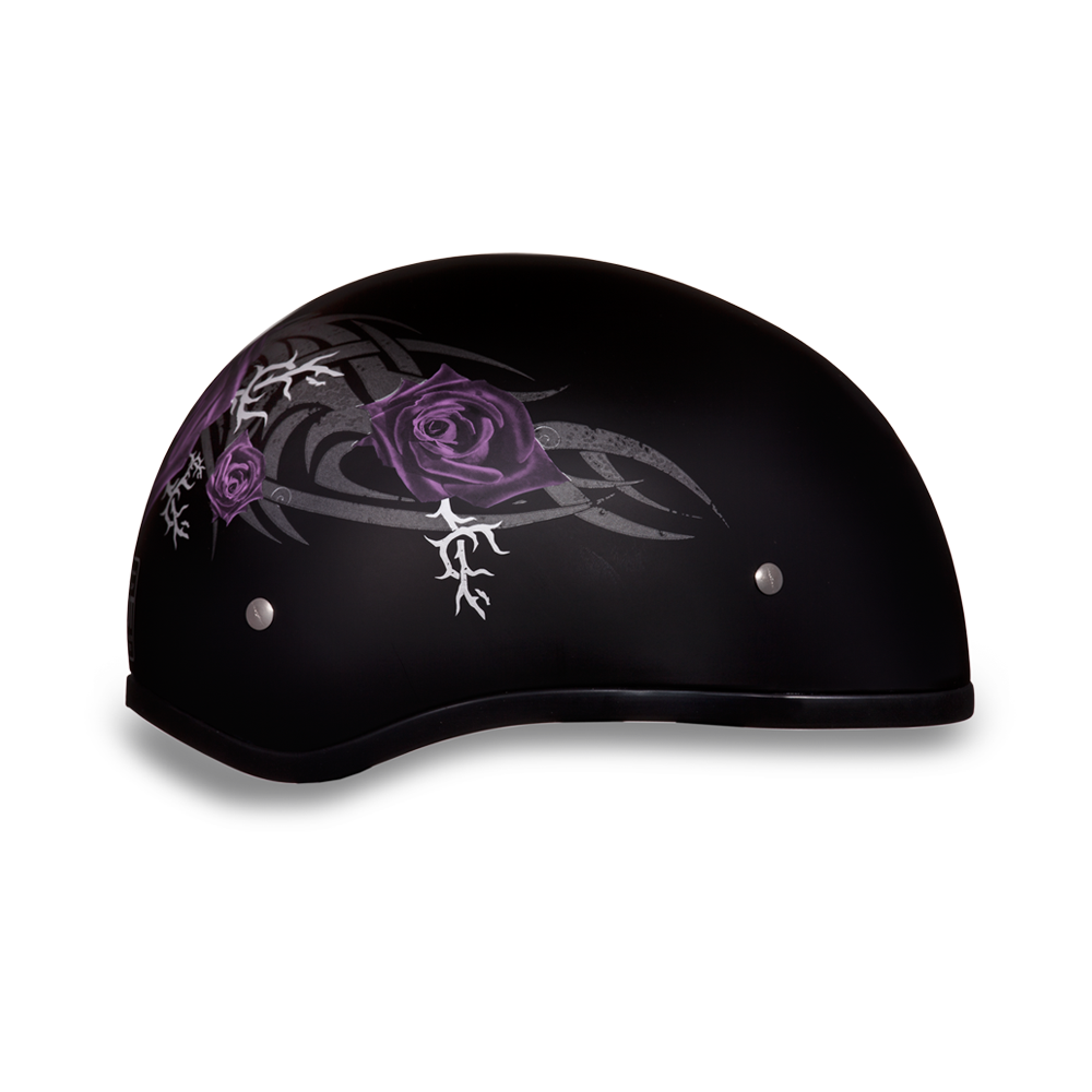 D.O.T. Daytona Half Helmet - Women's - Purple Rose - D6-PR