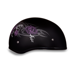 D.O.T. Daytona Half Helmet - Women's - Purple Rose - D6-PR