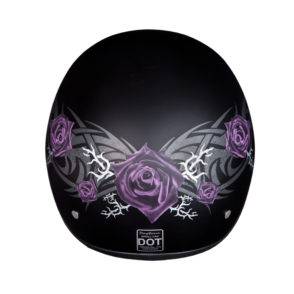 D.O.T. Daytona Half Helmet - Women's - Purple Rose - D6-PR