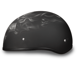 D.O.T. Daytona Half Helmet - Unisex - Pistons Skull - D6-PS