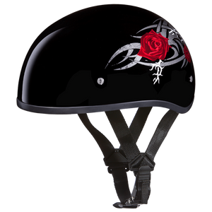 ed hardy black white motorcycle helmet rose Rhinestone Cap Sleeve Tee XS / Black Shirt from Ed Hardy brings bold energy to your wardrobe lineup DOT Women's Purple Rose Motorcycle