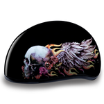 D.O.T. Daytona Half Helmet - Women's - Skull Wings - D6-SKW