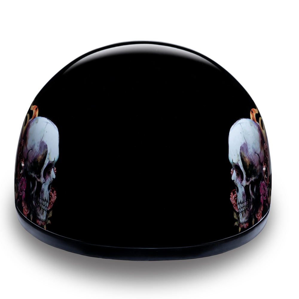 D.O.T. Daytona Half Helmet - Women's - Skull Wings - D6-SKW