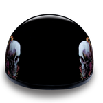 D.O.T. Daytona Half Helmet - Women's - Skull Wings - D6-SKW