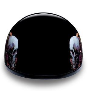 D.O.T. Daytona Half Helmet - Women's - Skull Wings - D6-SKW