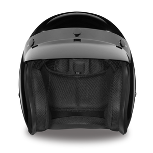 D.O.T. Daytona 3/4 Open Face Helmet - Unisex - Gloss Black - DC1-A
