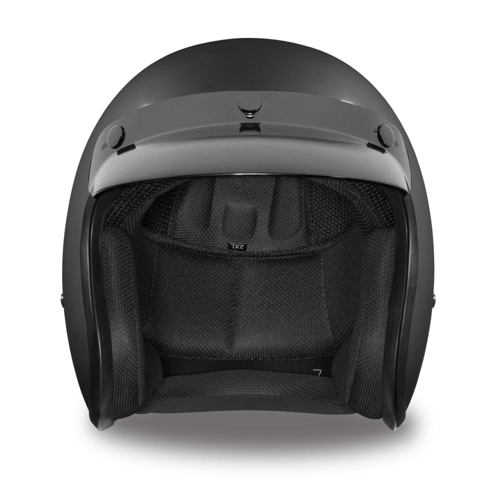 D.O.T. Daytona 3/4 Open Face Helmet - Unisex - Flat Black