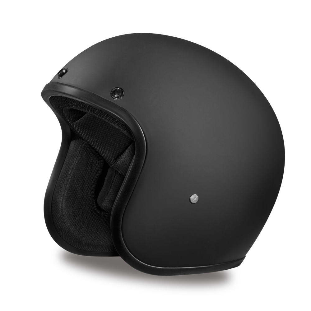 D.O.T. Daytona 3/4 Open Face Helmet - Unisex - Flat Black - DC1-B