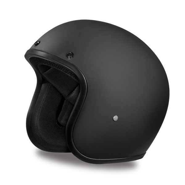 D.O.T. Daytona 3/4 Open Face Helmet - Unisex - Flat Black