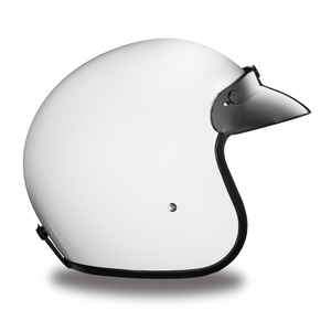 D.O.T. Daytona 3/4 Open Face Helmet - Unisex - Hi-Gloss White - DC1-C