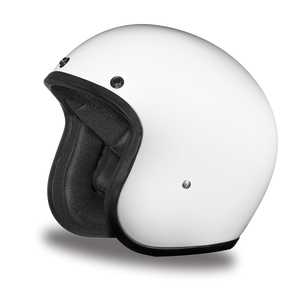 D.O.T. Daytona 3/4 Open Face Helmet - Unisex - Hi-Gloss White - DC1-C