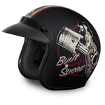 D.O.T. Daytona 3/4 Open Face Helmet - Unisex - Built for Speed - DC6-BFS