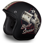 D.O.T. Daytona 3/4 Open Face Helmet - Unisex - Built for Speed - DC6-BFS