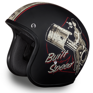 D.O.T. Daytona 3/4 Open Face Helmet - Unisex - Built for Speed - DC6-BFS