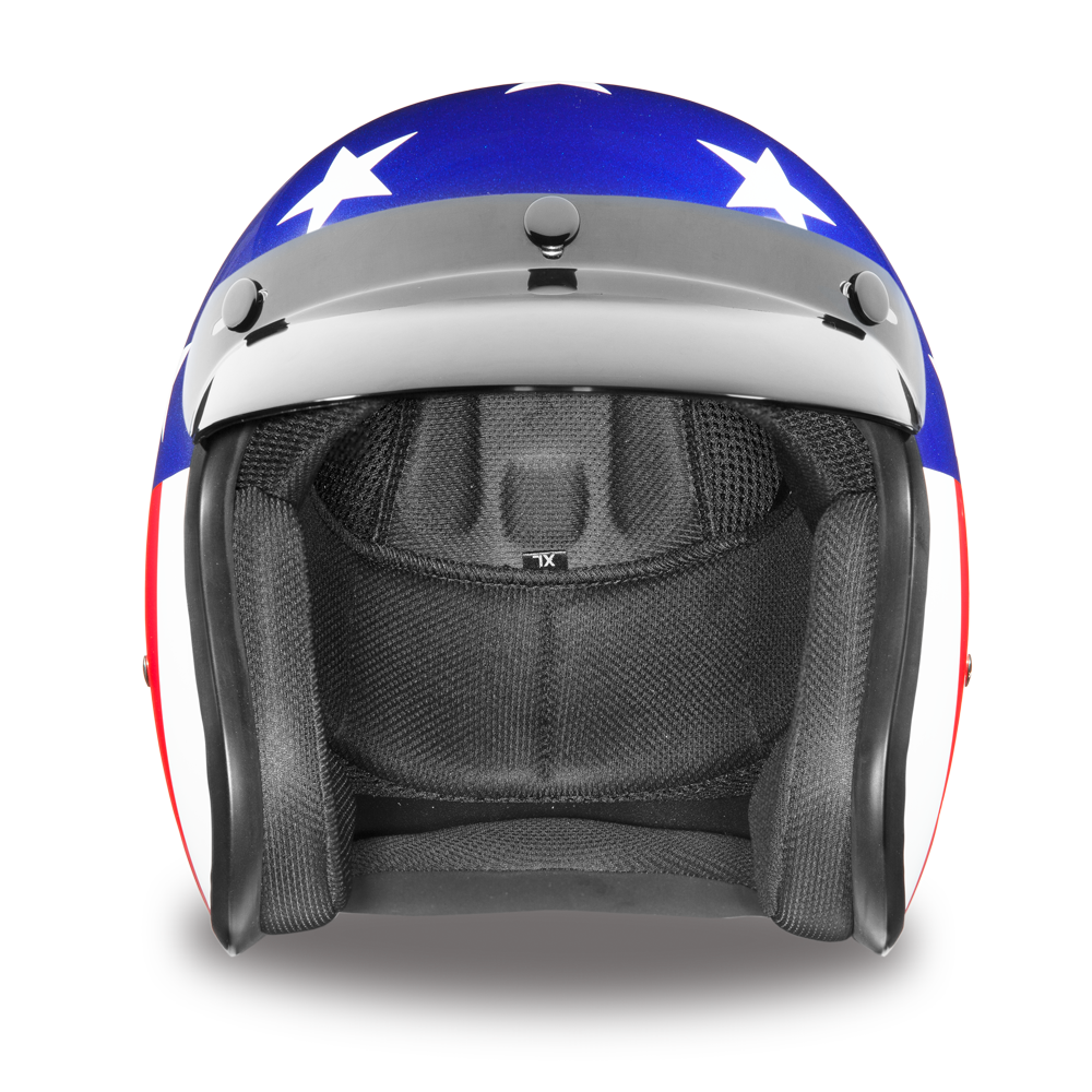 D.O.T. Daytona 3/4 Open Face Helmet - Unisex - Captain America