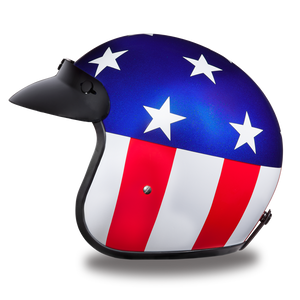 D.O.T. Daytona 3/4 Open Face Helmet - Unisex - Captain America - DC6-CA