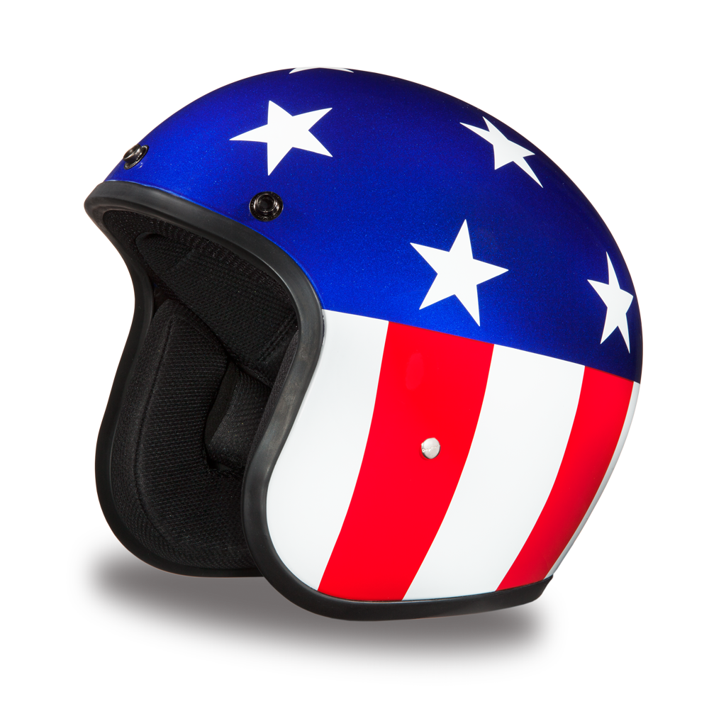 ca dot full face motorcycle helmet D.O.T. Daytona 3/4 Open Face Helmet - Unisex - Captain America