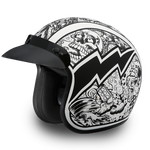 D.O.T. Daytona 3/4 Open Face Helmet - Unisex - Graffiti - DC6-G