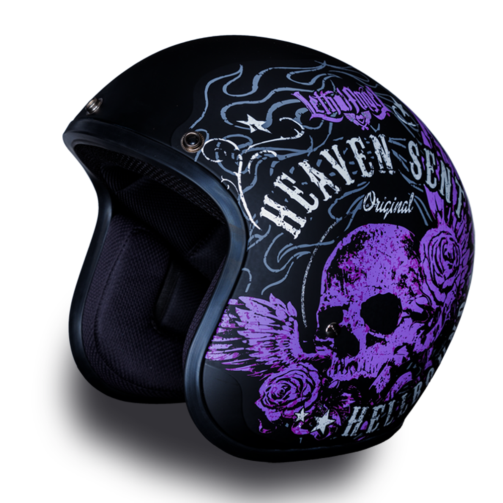 D.O.T. Daytona 3/4 Open Face Helmet - Women's - Heaven Sent - DC6-HS