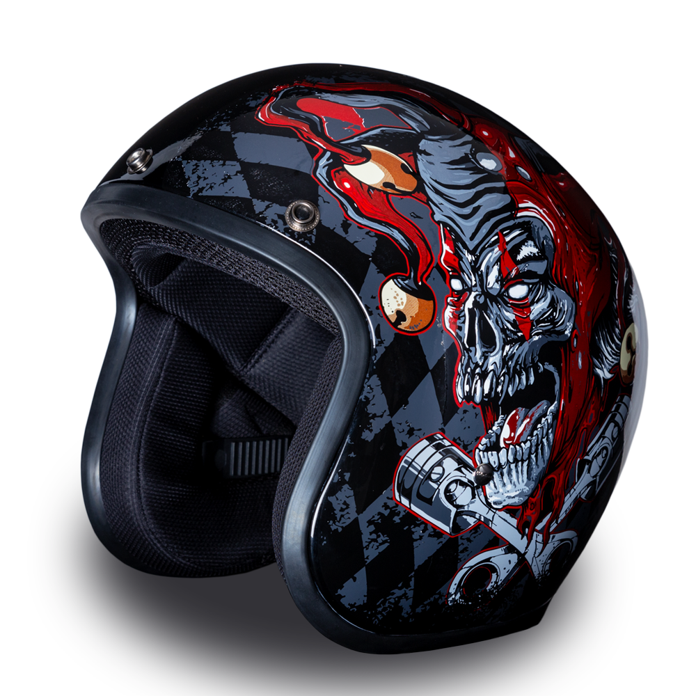 D.O.T. Daytona 3/4 Open Face Helmet - Unisex - Joker - DC6-J