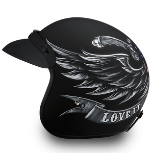 D.O.T. Daytona 3/4 Open Face Helmet - Unisex - Love it Leave it - DC6-L