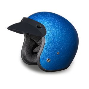 DOT Daytona 3/4 Open Face Helmet - Unisex - Blue Metal Flake