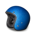 D.O.T. Daytona 3/4 Open Face Helmet - Unisex - Blue Metal Flake - DC7-BL