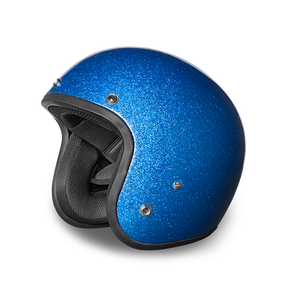 D.O.T. Daytona 3/4 Open Face Helmet - Unisex - Blue Metal Flake - DC7-BL