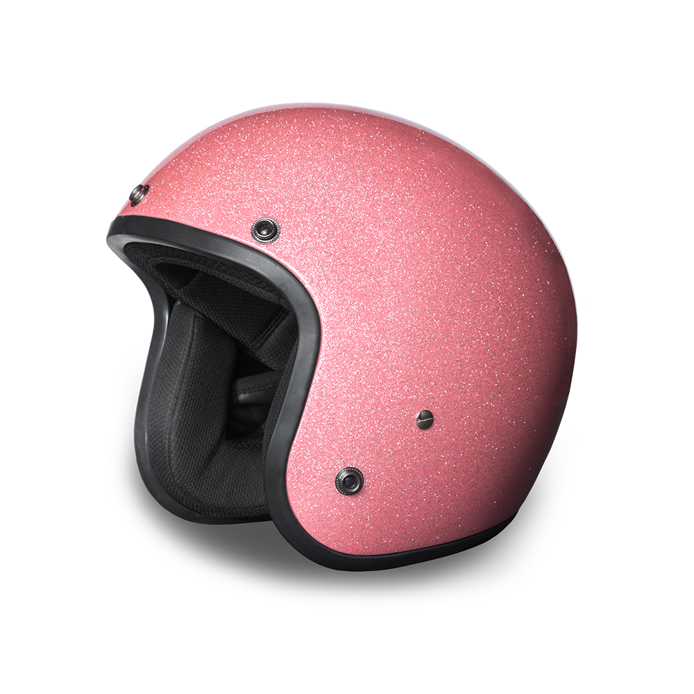 D.O.T. Daytona 3/4 Open Face Helmet - Women's - Pink Metal Flake - DC7-P