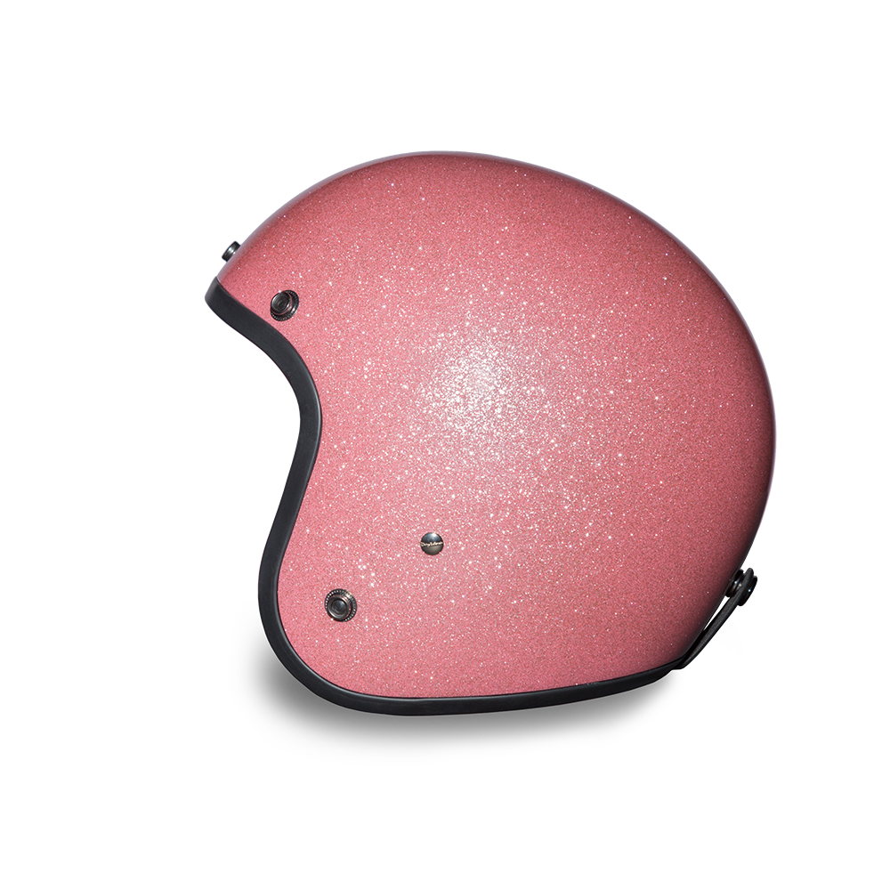 D.O.T. Daytona 3/4 Open Face Helmet - Women's - Pink Metal Flake
