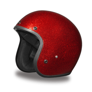 DOT Daytona 3/4 Open Face Helmet Red Metal Flake DC7-RD Free Shipping – Ryde-Motorcycle