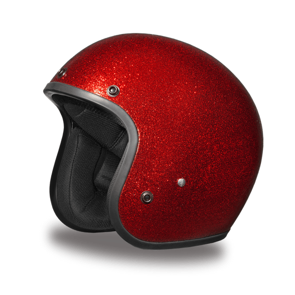 DOT Daytona 3/4 Open Face Helmet Red Metal Flake DC7-RD Free Shipping – Ryde-Motorcycle