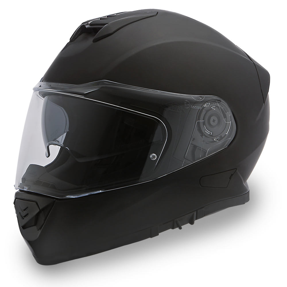 faceless motorcycle helmet Detour Helmets D.O.T. Flat Black 3/4 for Riders with Visor the helmet must fit properly with the chin strap securely fastened and provide adequate peripheral vision Daytona Detour Full Face Helmet