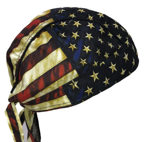 Vintage American USA Distressed Flag Headwrap Durag