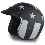 D.O.T. Daytona 3/4 Open Face Helmet - Unisex - Captain America Stealth - DC6-CAS