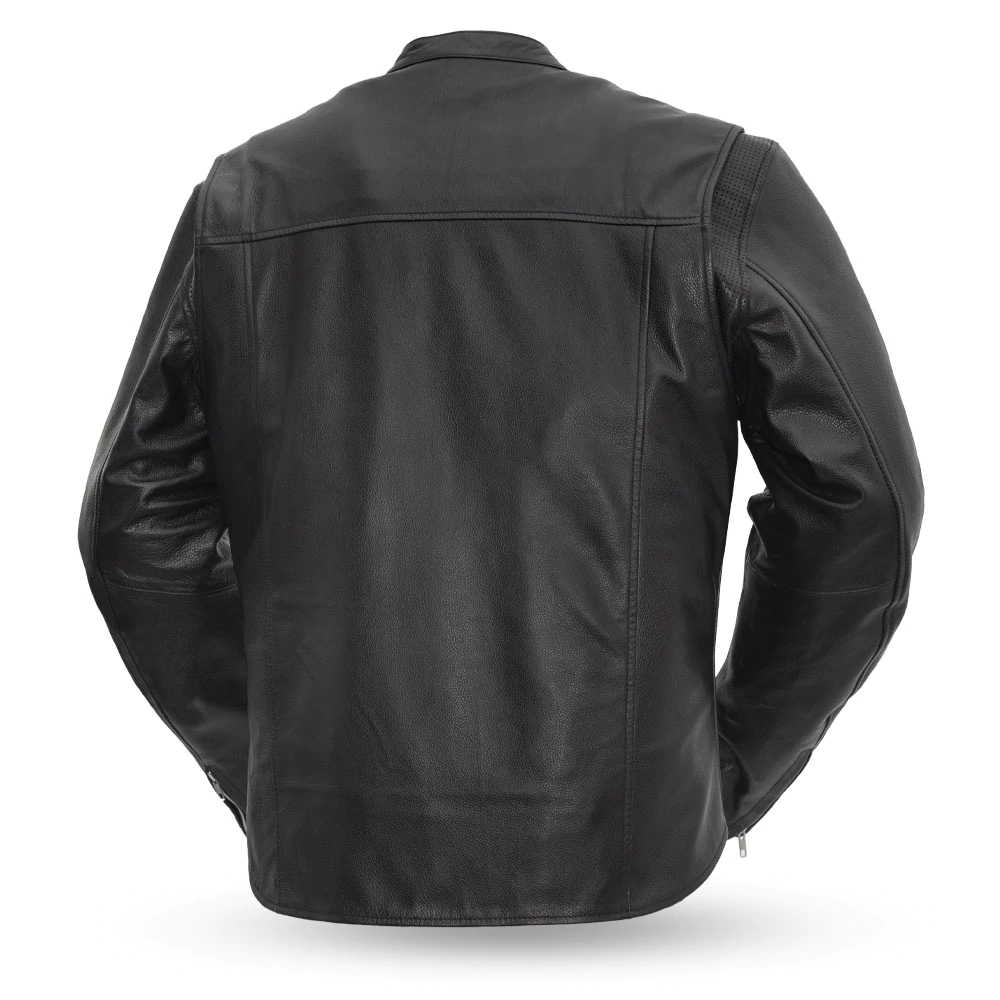 Rocky Full Feature Premium Black Leather Motorcycle Jacket