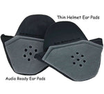 Super Thin Grey Ear Pad Inserts for DOT Half Helmets with "Y Strap"