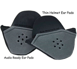 Super Thin Ear Pad Inserts for DOT Half Helmets with "Y Strap"